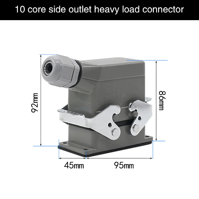 Heavy Duty Metal Locking Connectors - 4 6 10 16 20 24 32 48 Pin - 16A Rated