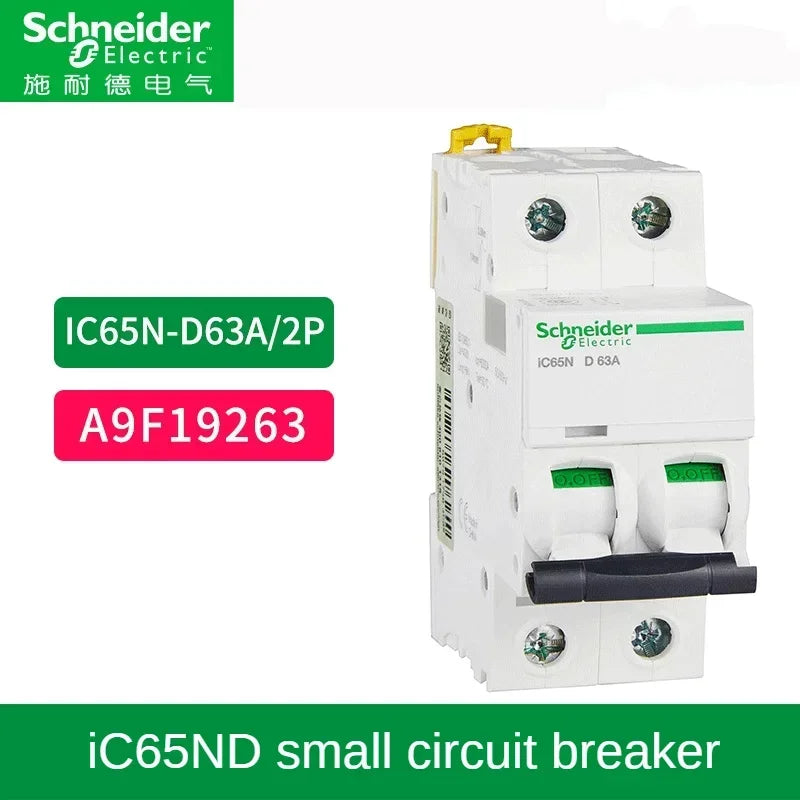 Schneider Air Switch Miniature Circuit Breaker iC65N/60N 1/2/3/4P Household 1/2/3/4/6/10/16/20/25/32/40/50/60/63a Air Switch AC