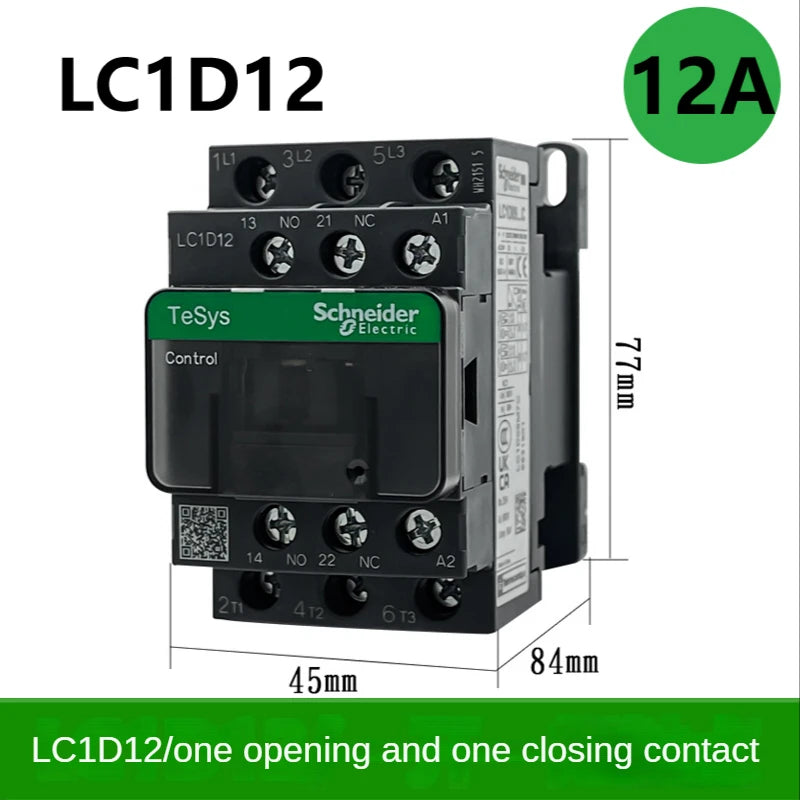 New black Schneider version Three-pole ACcontactor LC1D09 LC1D12 LC1D18 LC1D25 LC1D32 LC1D38 B7C F7C Q7C M7C 24V 110V 220V 380V