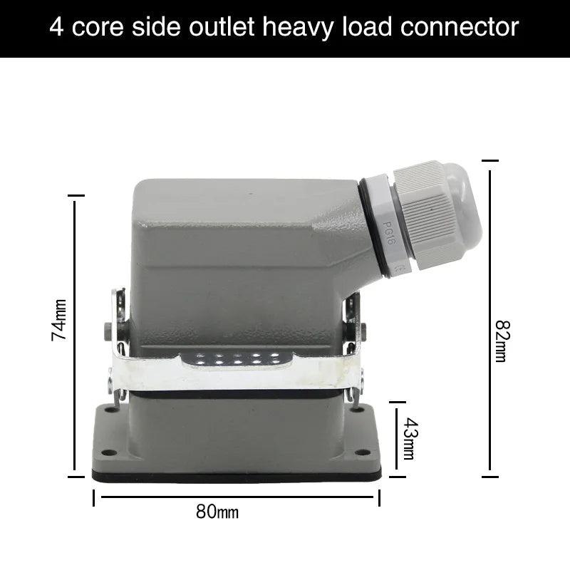 Heavy Duty Metal Locking Connectors - 4 6 10 16 20 24 32 48 Pin - 16A Rated