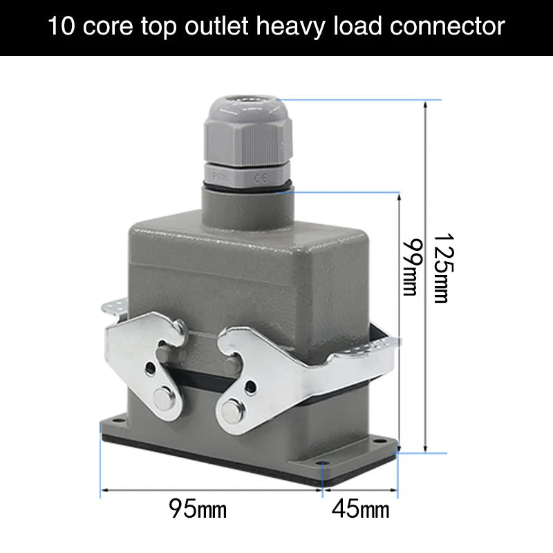 Heavy Duty Metal Locking Connectors - 4 6 10 16 20 24 32 48 Pin - 16A Rated