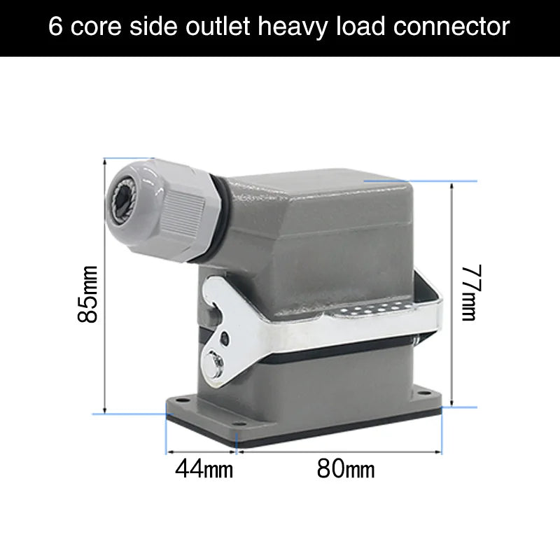Heavy Duty Metal Locking Connectors - 4 6 10 16 20 24 32 48 Pin - 16A Rated