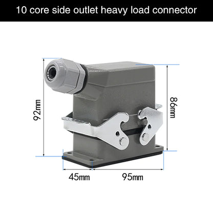 Heavy Duty Metal Locking Connectors - 4 6 10 16 20 24 32 48 Pin - 16A Rated