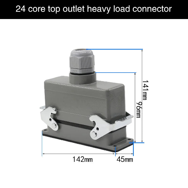 Heavy Duty Metal Locking Connectors - 4 6 10 16 20 24 32 48 Pin - 16A Rated