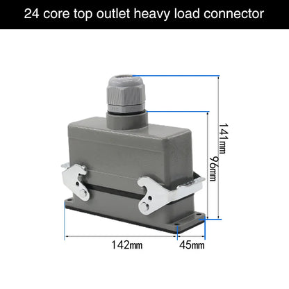 Heavy Duty Metal Locking Connectors - 4 6 10 16 20 24 32 48 Pin - 16A Rated