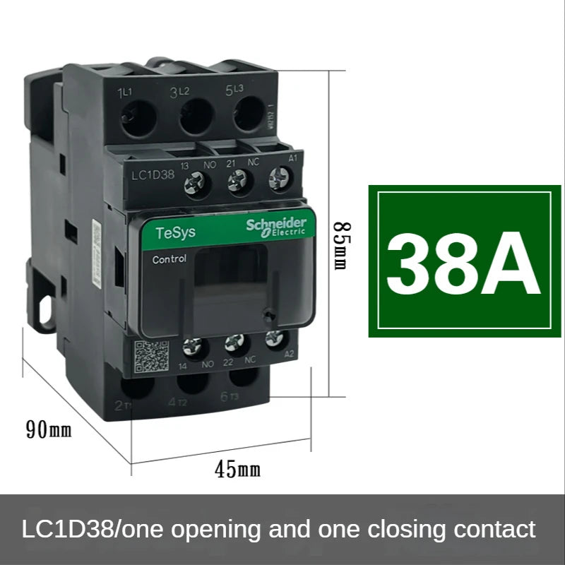 New black Schneider version Three-pole ACcontactor LC1D09 LC1D12 LC1D18 LC1D25 LC1D32 LC1D38  B7C F7C Q7C M7C 24V 110V 220V 380V