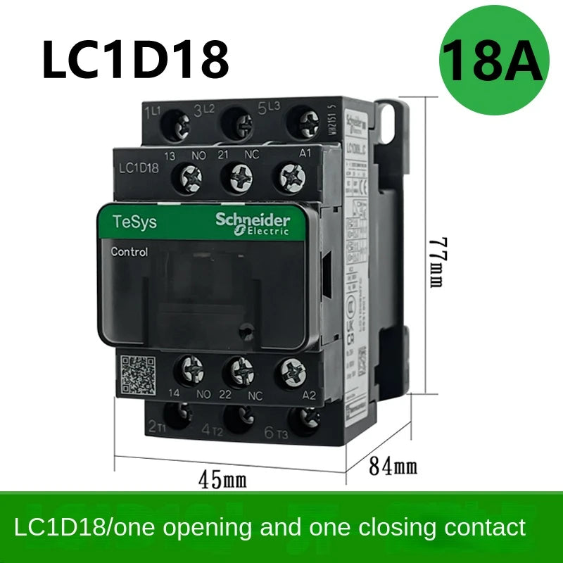 New black Schneider version Three-pole ACcontactor LC1D09 LC1D12 LC1D18 LC1D25 LC1D32 LC1D38  B7C F7C Q7C M7C 24V 110V 220V 380V
