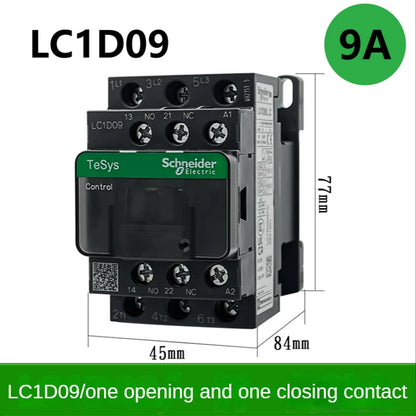 New black Schneider version Three-pole ACcontactor LC1D09 LC1D12 LC1D18 LC1D25 LC1D32 LC1D38  B7C F7C Q7C M7C 24V 110V 220V 380V